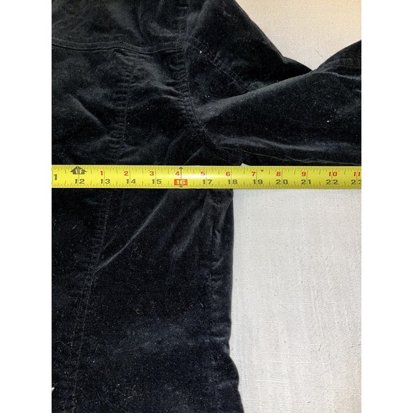 Coldwater Creek Jacket Women's Size S Black Soft Velvet Long Sleeves Button - Picture 6 of 6